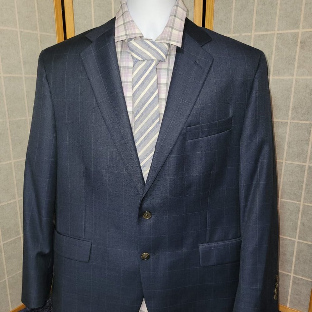 I SUIT STAFFORD CLASSIC FIT TRAVEL NAVY BLUE